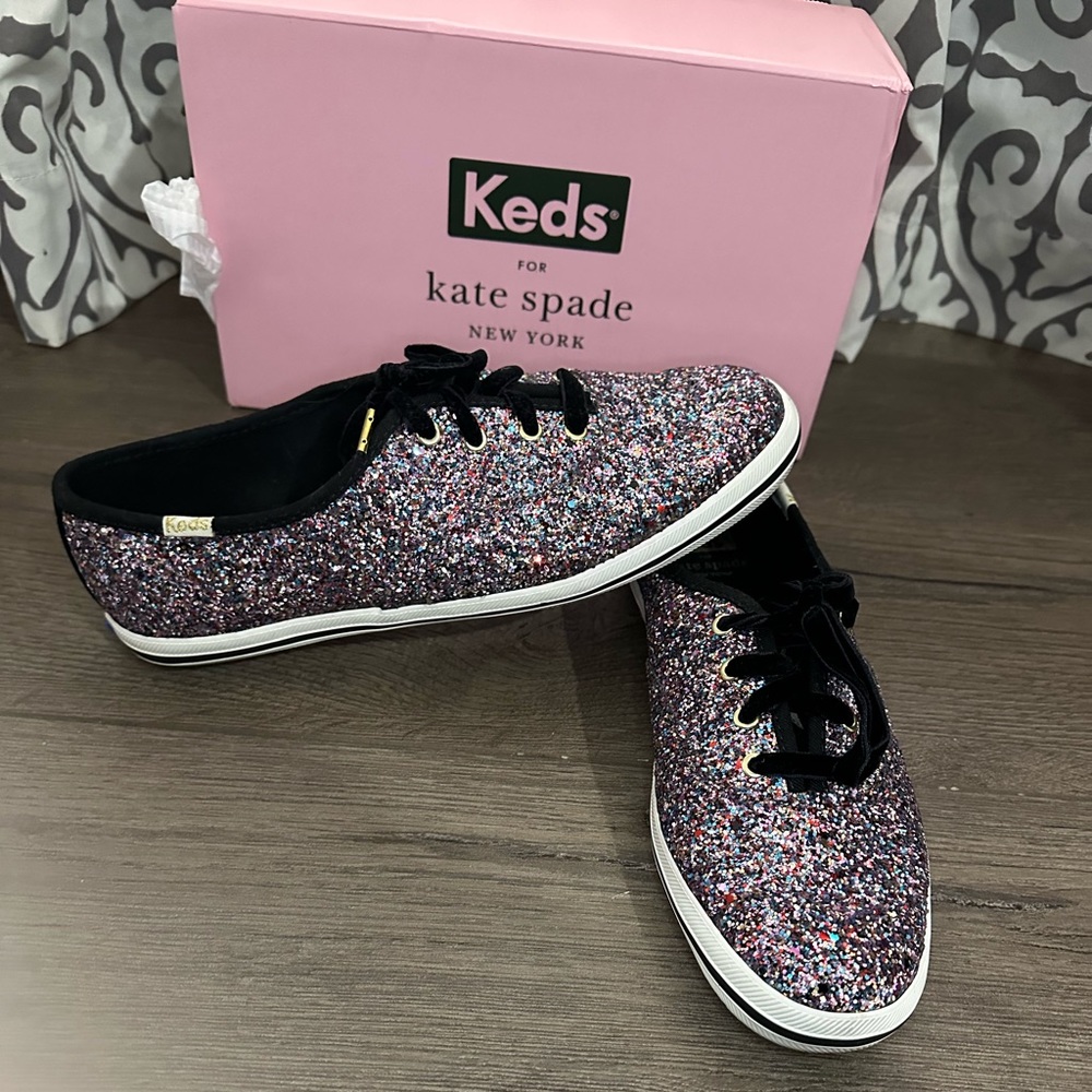 KEDS BY KATE SPADE Champion Glitter Sneakers, Size 7